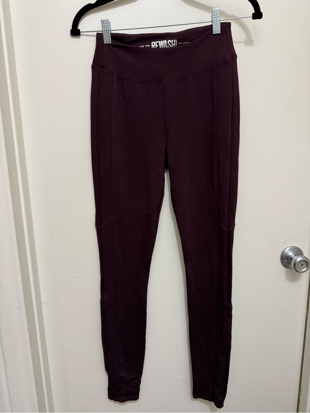 Rewash High-Waist Burgundy/Plum Leggings